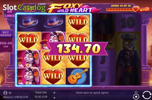 画面3. Foxy Wild Heart カジノスロット