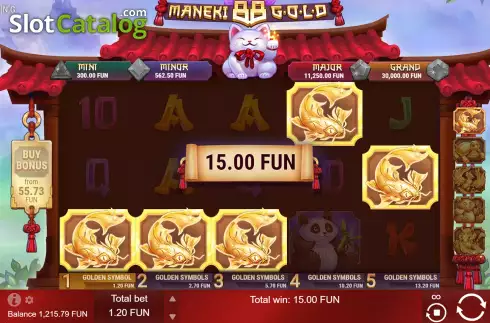 Win Screen 3. Maneki 88 Gold slot
