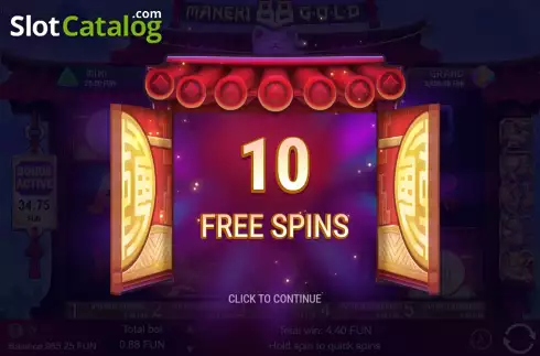 Free Spins Win Screen 2. Maneki 88 Gold slot