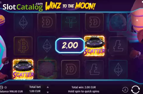 Win screen. Winz to the Moon slot