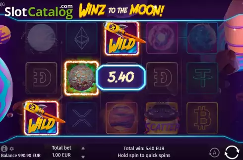 Win screen 2. Winz to the Moon slot