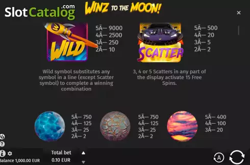 Captura de tela6. Winz to the Moon slot