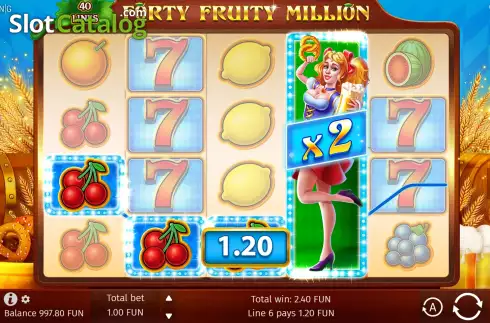 Win Screen 2. Forty Fruity Million slot