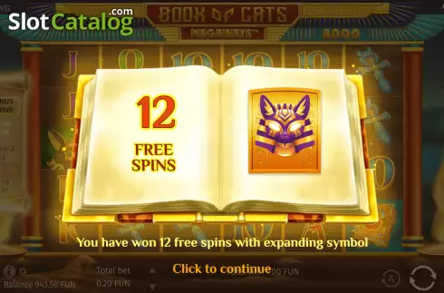 Free Spins 1. Book of Cats Megaways slot