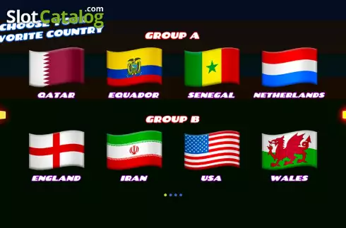 Choose Country Screen. Soccermania slot