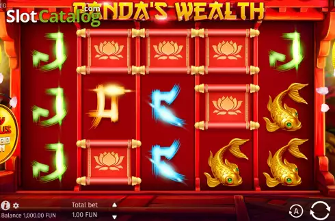Game screen. Pandas Wealth slot