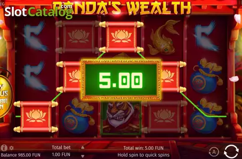 Win screen 2. Pandas Wealth slot