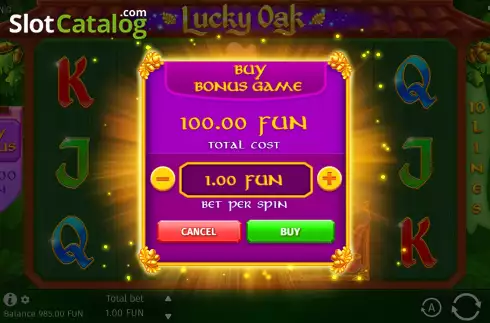 Bildschirm6. Lucky Oak slot