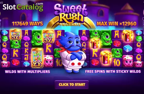 Bildschirm2. Sweet Rush Megaways slot