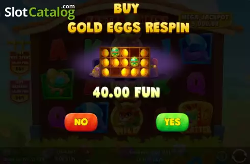 Buy Respins Feature Screen. Easter Heist slot