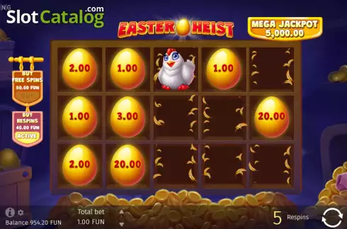 Bonus Game Win Screen 2. Easter Heist slot