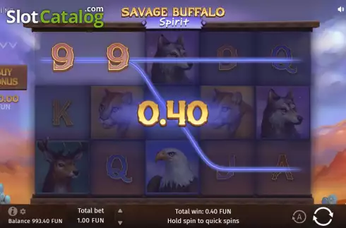Ecran4. Savage Buffalo Spirit slot