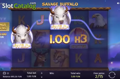 Free Spins Win Screen 3. Savage Buffalo Spirit slot