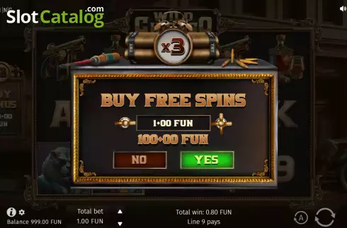 Buy Feature Screen. Wild Chicago slot