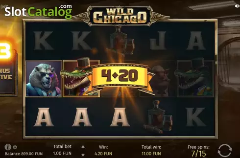 Free Spins Win Screen 3. Wild Chicago slot