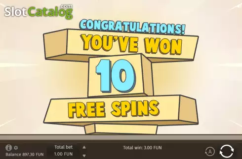Free Spins Win Screen. Dice Bonanza slot