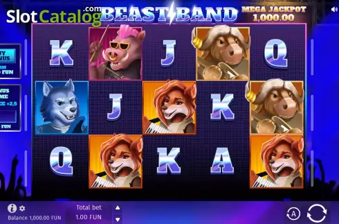 Game Screen. Beast Band slot