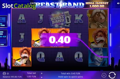 Win Screen. Beast Band slot