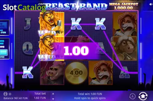Win Screen 2. Beast Band slot