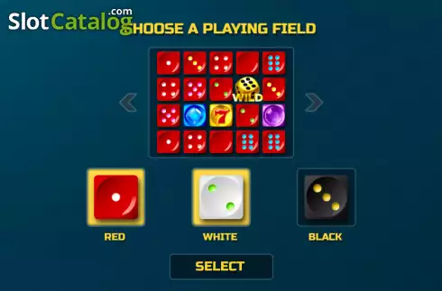 Choose a playing field screen. Dice Million slot