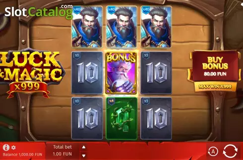 Bildschirm3. Luck & Magic slot