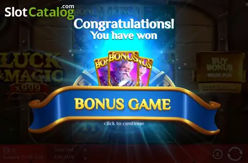 Bonus Game. Luck & Magic slot