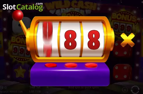 Bonus Game screen 2. Wild Cash Dice slot