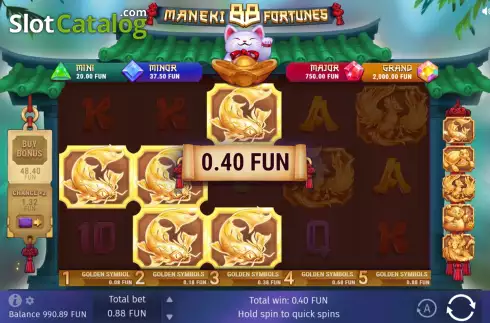 画面4. Maneki 88 Fortunes カジノスロット
