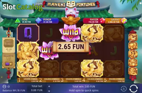 Win Screen 2. Maneki 88 Fortunes slot