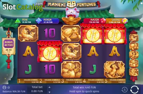 Free Spins Win Screen. Maneki 88 Fortunes slot