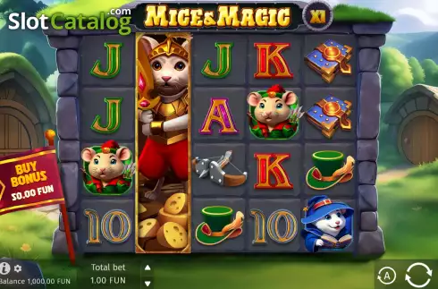 Game screen. Mice and Magic Wonder Spin slot