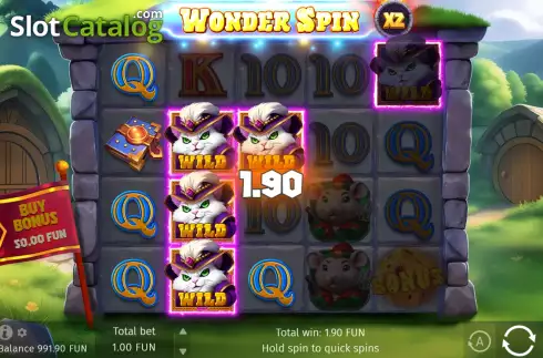 Win screen. Mice and Magic Wonder Spin slot
