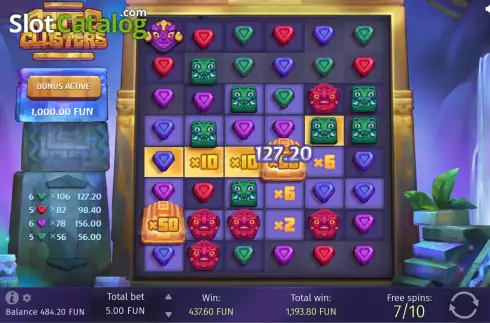 Free Spins. Aztec Clusters slot