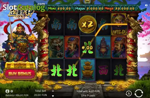 Schermo3. God of Wealth Hold and Win slot