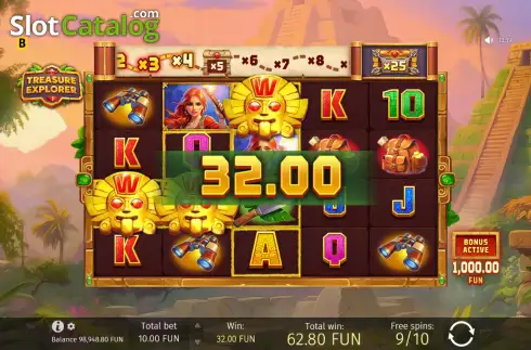 Schermo3. Treasure Explorer slot