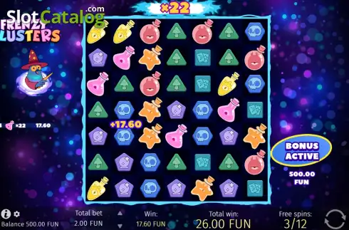 Skärmdump3. Frenzy Clusters slot