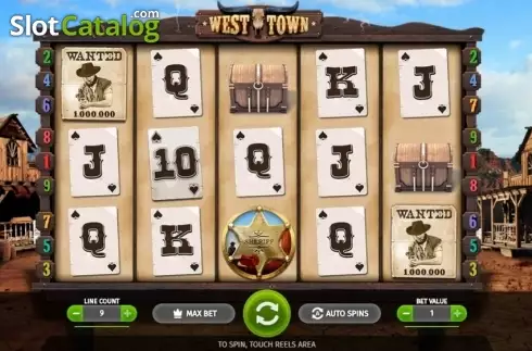 Game Workflow screen. West Town slot