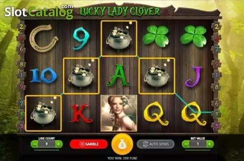 Bildschirm4. Lucky Lady's Clover slot