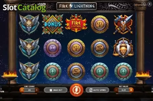 Game Workflow screen. Fire Lightning slot