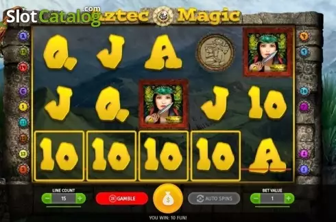 Win Screen. Aztec Magic slot