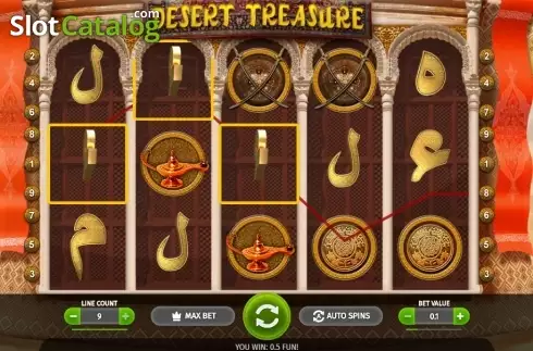 Win screen. Desert Treasure (BGaming) slot
