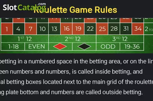 Game Rules screen 3. Roulette (BP Games) slot