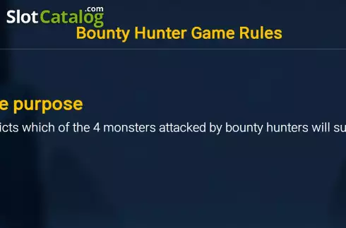 Game Rules screen. Bounty Hunter (BP Games) slot