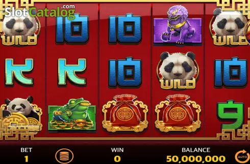 Game screen. Panda’s Jackpot slot