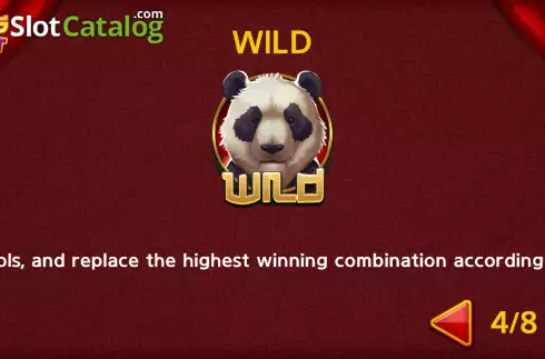 Game Features screen 4. Panda’s Jackpot slot
