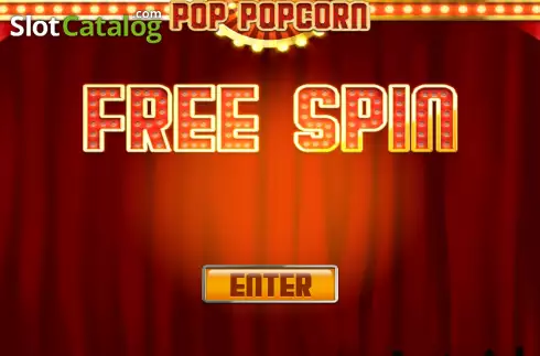 Free Spins screen. Pop Popcorns slot
