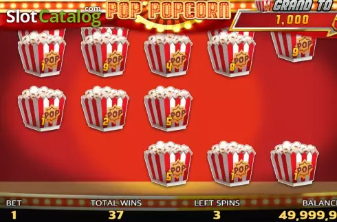 Free Spins screen 3. Pop Popcorns slot