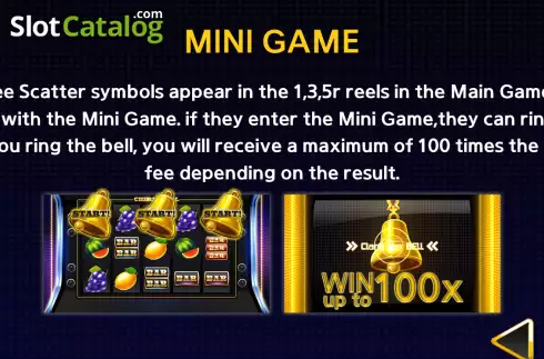 Game Features screen. Cherry Bell slot