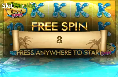 Free Spins screen. Lucky Waterfalls slot
