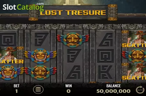 Game screen. Lost Treasure (BP Games) slot